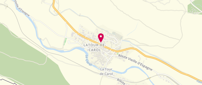 Plan de Boulangerie-Patisserie Carolane, 1 Place des Commerces, 66760 Latour-de-Carol