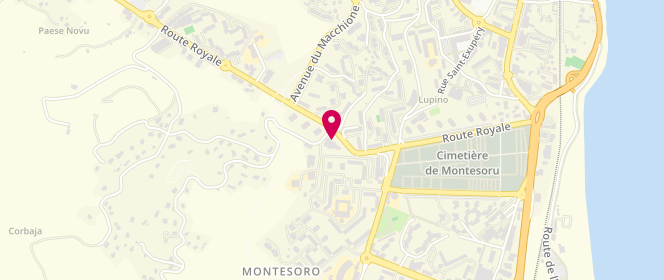 Plan de Carrefour Contact, Route Royale Montesoro, 20600 Bastia