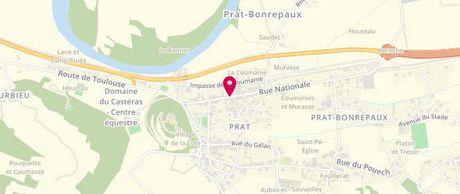Plan de Aux Saveurs de Prat, 22 Rue Nationale, 09160 Prat-Bonrepaux