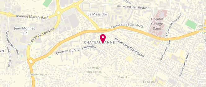 Plan de Chez Mamie Tine, 127 chemin du Vieux Reynier, 83500 La Seyne-sur-Mer