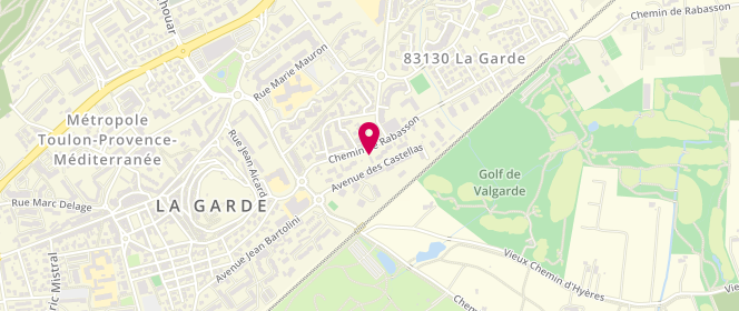 Plan de Boulangerie Patisserie, Rue Jean Aicard Angle Rue Gambetta, 83130 La Garde