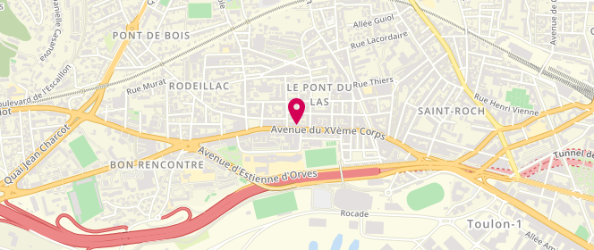 Plan de La Gare des Douceurs, 452 avenue du 15e Corps, 83200 Toulon