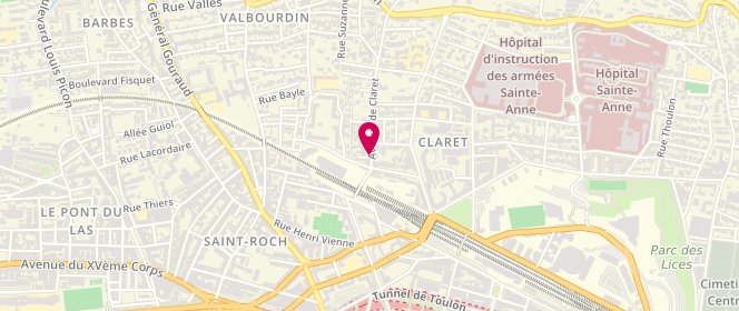 Plan de L'Atelier Original de Claret, 307 avenue de Claret, 83000 Toulon