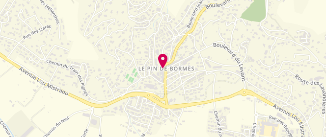 Plan de Les Sirènes, 10 Place Pin, 83230 Bormes-les-Mimosas