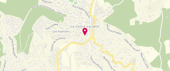 Plan de LES PALMIERS Boulanger Patissier, place des Palmiers, 83420 La Croix-Valmer