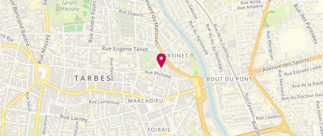 Plan de Boulangerie Patisserie du Martinet, 9 Rue des Carmes, 65000 Tarbes