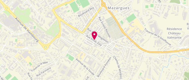 Plan de Boulangerie Aux Petits Fours, Mazargues, 65 Rue Emile Zola, 13009 Marseille