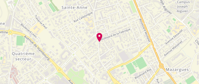Plan de Maison Lazzeri, 573 avenue de Mazargues, 13009 Marseille