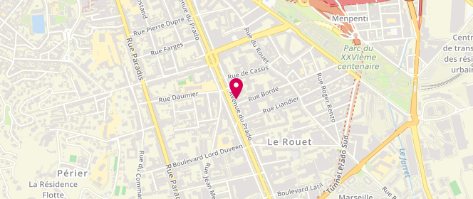 Plan de Béret Baguette, 167 avenue du Prado, 13008 Marseille