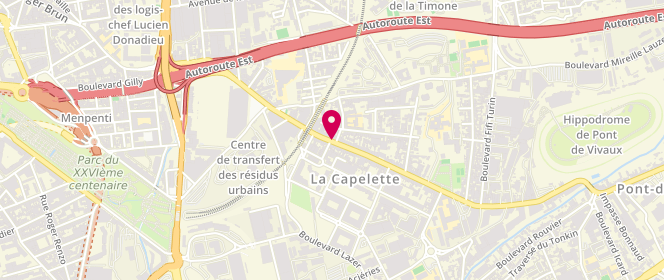 Plan de Boulangerie pâtisserie pizza MARWA, 139 avenue de la Capelette, 13010 Marseille