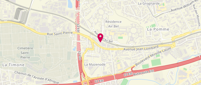 Plan de Boulangerie Ange, 37 avenue Jean Lombard, 13011 Marseille