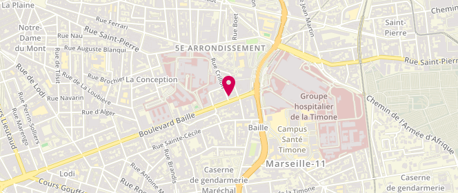 Plan de Boulangenrie Patisserie Leon, 169 Boulevard Baille, 13005 Marseille