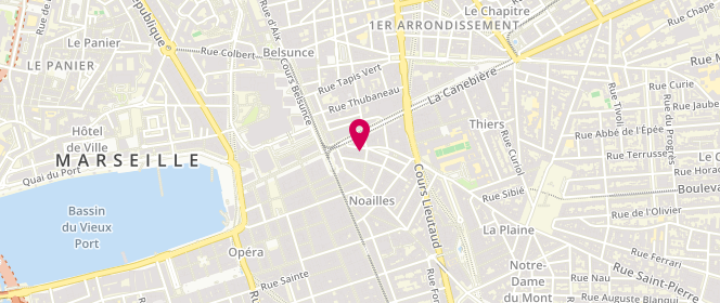Plan de Boulangerie Pâtisserie Noailles, 20 Rue des Feuillants, 13001 Marseille