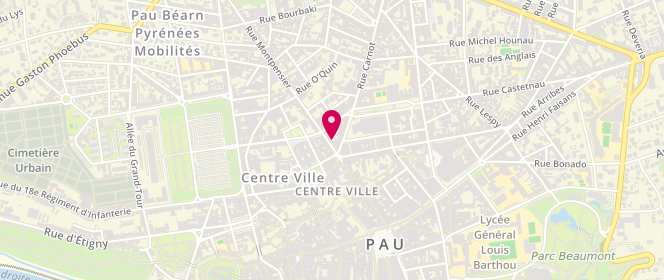 Plan de Boulangerie Patisserie Gamet, 5 Rue Carnot, 64000 Pau