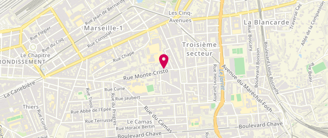 Plan de Carrefour City, 75 Rue Monte Cristo, 13004 Marseille