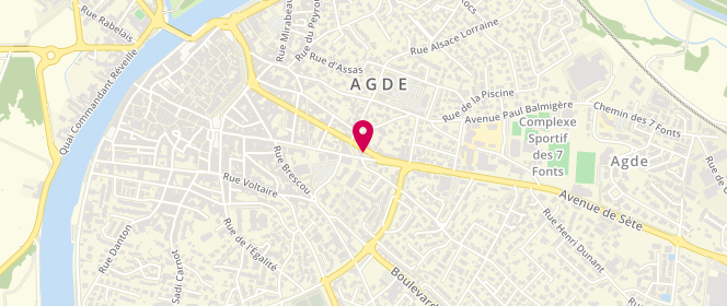 Plan de Le Fournil d'Agde, 26 Avenue General de Gaulle, 34300 Agde