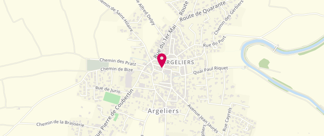 Plan de Boulangerie Pâtisserie d'Argeleriis, 8 place François Mitterand, 11120 Argeliers