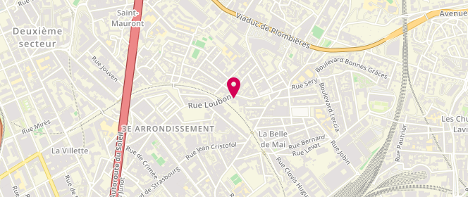Plan de Boulangerie Patisserie Loubon, 110 Rue Loubon, 13003 Marseille