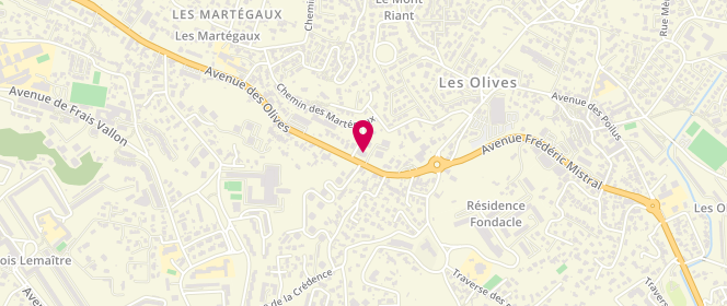 Plan de Le Fournil des Oliviers, 255 Avenue des Olives, 13013 Marseille