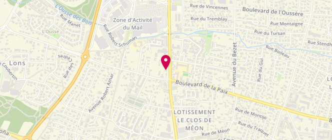 Plan de Les Boulangeries du Soleil, 5 avenue Didier Daurat, 64140 Lons