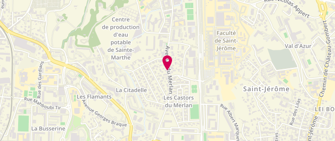Plan de Le fournil de la poste, 43 avenue du Merlan, 13014 Marseille