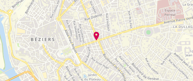 Plan de Boulangerie Patisserie Saint Saens, 41 Avenue Saint Saens, 34500 Béziers