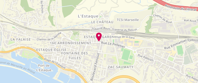 Plan de Boulangerie AMINE Rachid, 36 Rue le Pelletier, 13016 Marseille
