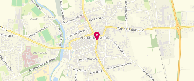 Plan de Boulangerie Patisserie - Four Chauffe au Bois, 3 Boulevard D&#039;Alsace, 65500 Vic-en-Bigorre