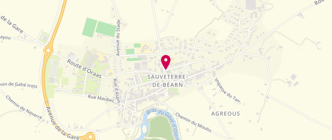 Plan de Boulangerie Patisserie Duarte, place Royale, 64390 Sauveterre-de-Béarn
