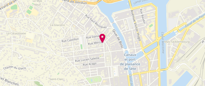 Plan de La Compagnie du Boulanger, 13 Rue Rouget de Lisle, 34200 Sète