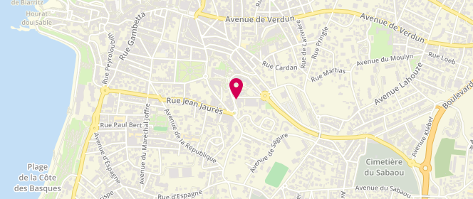 Plan de Boulangerie A. Fernandez, 12 avenue de la Gare, 64200 Biarritz