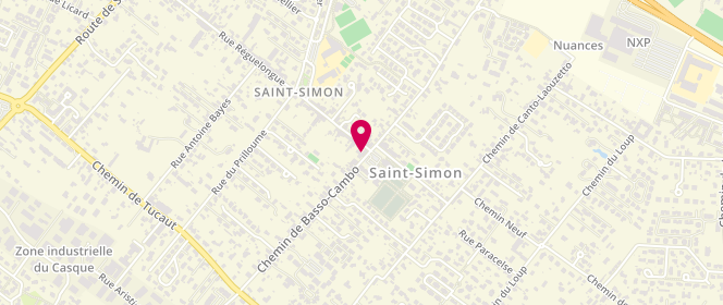 Plan de Boulangerie Saint Simon, 59 chemin de Basso Cambo, 31100 Toulouse