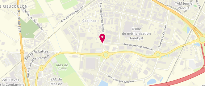 Plan de Boulangerie Marie Blachère, 3056 Avenue Etienne Mehul, 34070 Montpellier