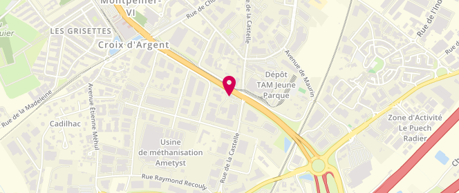Plan de L'Atelier Banette, 858 Rue de la Castelle, 34070 Montpellier