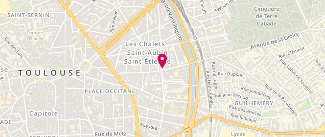 Plan de Boulangerie Saint Aubin, Rue Riquet 38/40, 31000 Toulouse