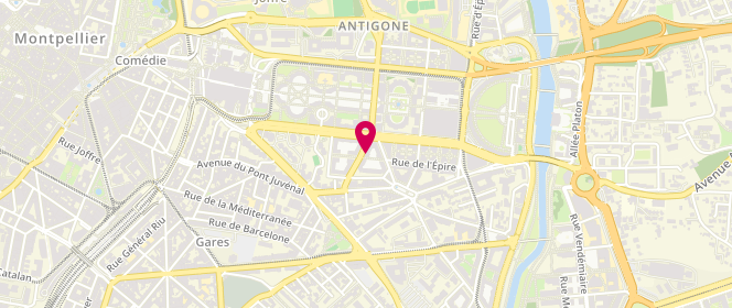 Plan de L'Atelier Gourmand d'Antigone, 435 Rue Léon Blum, 34000 Montpellier