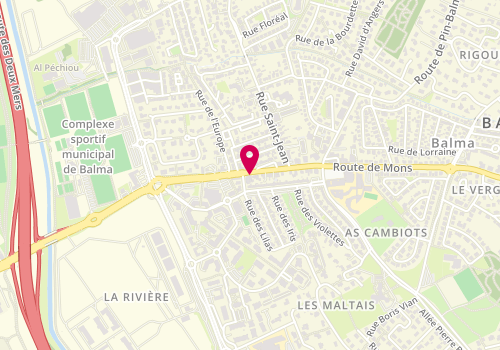 Plan de Yves Jehanne Pâtisserie Boulangerie, 10 avenue de Toulouse, 31130 Balma