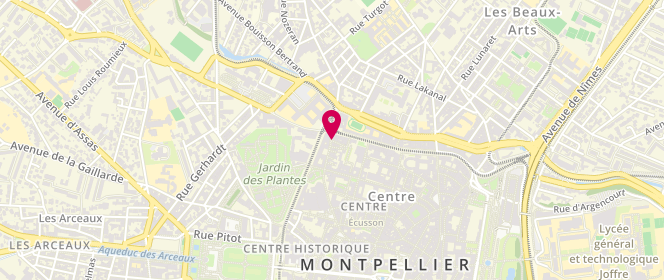 Plan de Boulangerie Patisserie Aux Pains D, 46 Rue du Cardinal de Cabrières, 34090 Montpellier