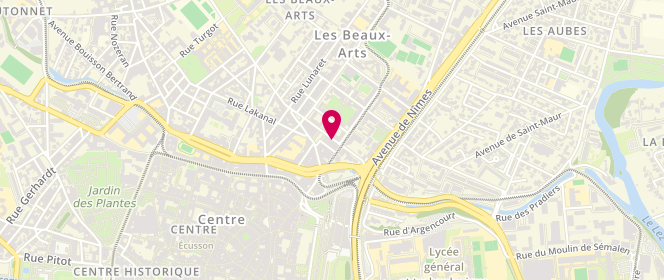 Plan de Ô Pain Délicieux, 18 Rue Bernard Délicieux, 34000 Montpellier