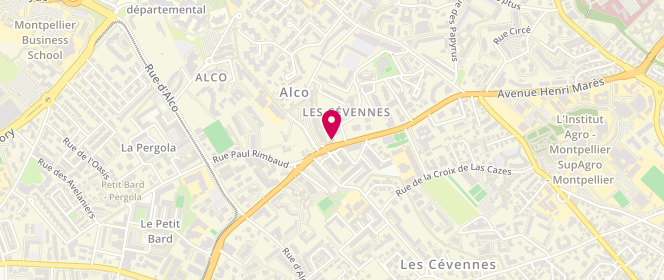 Plan de Boulangerie Rimbaud, 470 Rue Paul Rimbaud, 34080 Montpellier