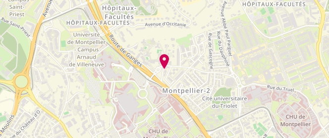 Plan de La Mie de Pain, 100 Rue des Petetes, 34090 Montpellier