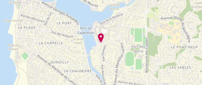 Plan de La Boulangerie du Port, 5 Av. Maurice Martin, 40130 Capbreton