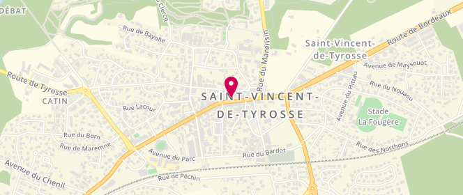 Plan de Graciet Alain Artisan Boulanger Pat, 26 avenue Nationale, 40230 Saint-Vincent-de-Tyrosse