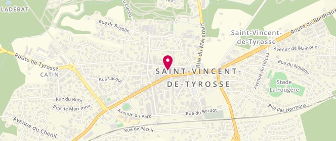 Plan de La Baguette Magique, 8 Rue du Centre, 40230 Saint-Vincent-de-Tyrosse