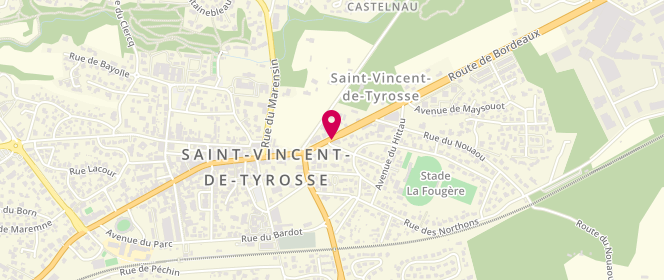 Plan de Aux Délices des Pains, 119 Route de Bordeaux 113, 40230 Saint-Vincent-de-Tyrosse