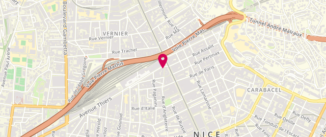 Plan de La Petrie de la Gare, 1 avenue Thiers, 06000 Nice