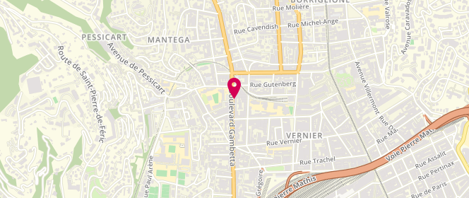 Plan de L'Atelier de Vincent, 136 Boulevard Gambetta, 06000 Nice