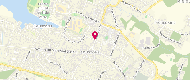 Plan de Boulangerie Patisserie Labat, 24 Rue D&#039;Aste, 40140 Soustons