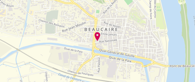 Plan de Boulangerie Patisserie Moureau, 5 Rue Nationale, 30300 Beaucaire