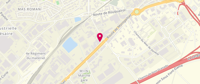 Plan de La Boulangerie de Marie Blachere, 2614 Route de Montpellier, 30900 Nîmes